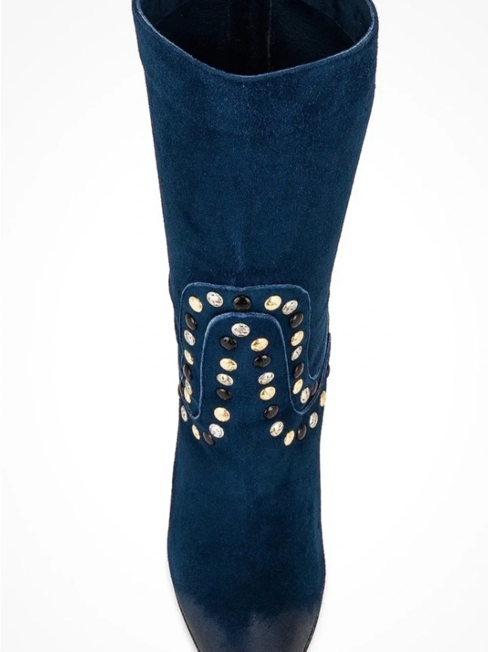 Free People Black Suede Studded Ankle Booties